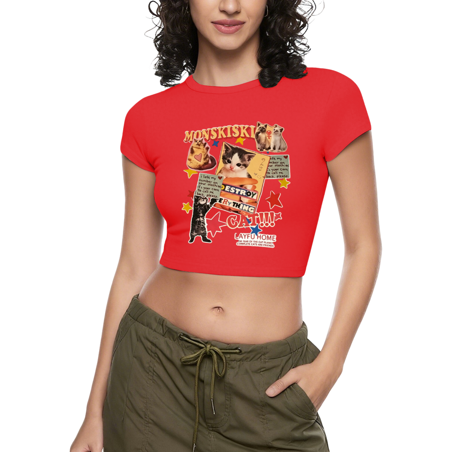 Gothic Los Angeles Hot Pink Y2K Crop Top