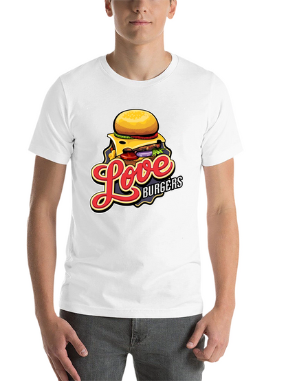 Love Burgers Graphic T-Shirt - Black