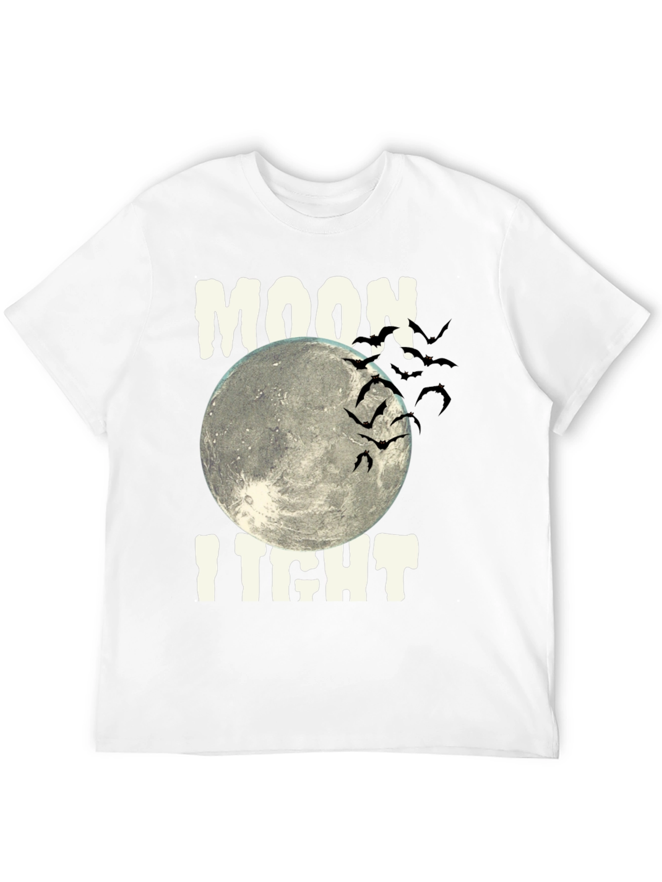 Moonlight Halloween Bats Graphic Tee