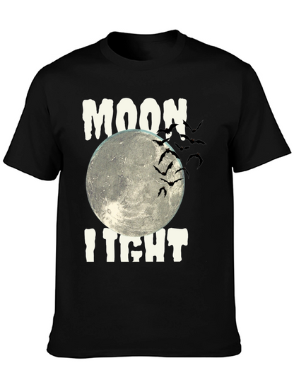Moonlight Halloween Bats Graphic Tee