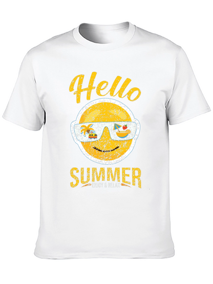 Hello Summer Graphic T-Shirt - Enjoy & Relax