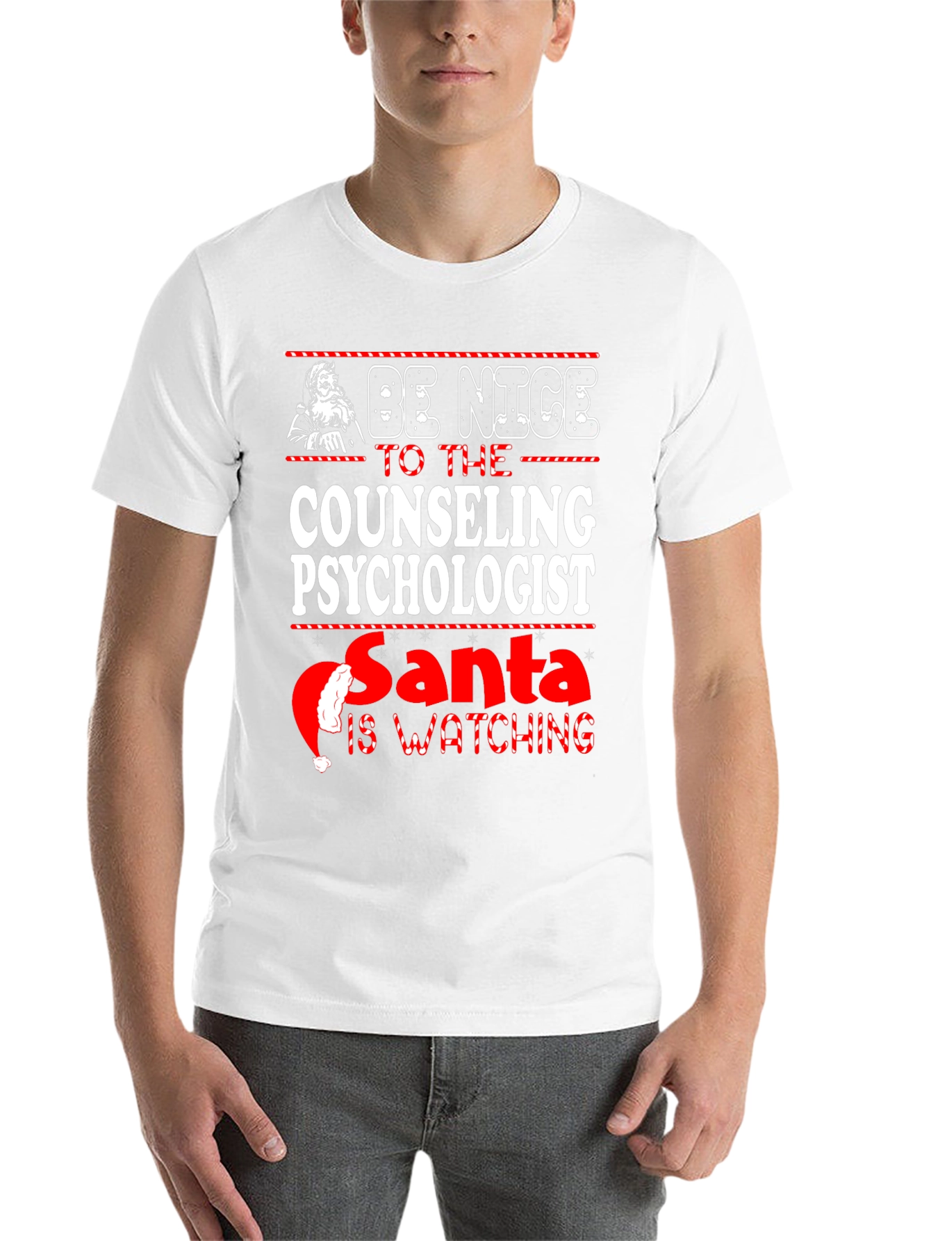 Be Nice to the Counseling Psychologist Santa T-Shirt
