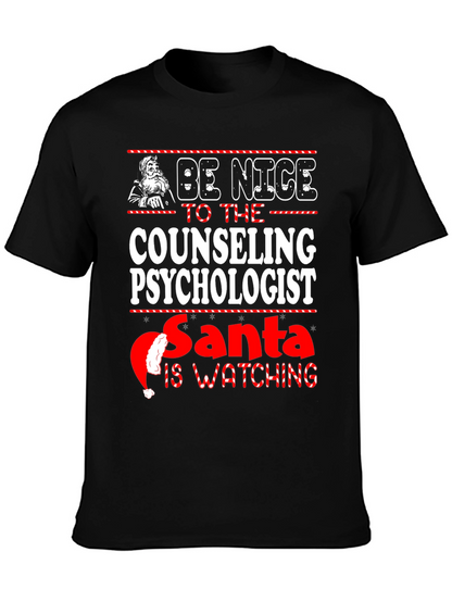 Be Nice to the Counseling Psychologist Santa T-Shirt