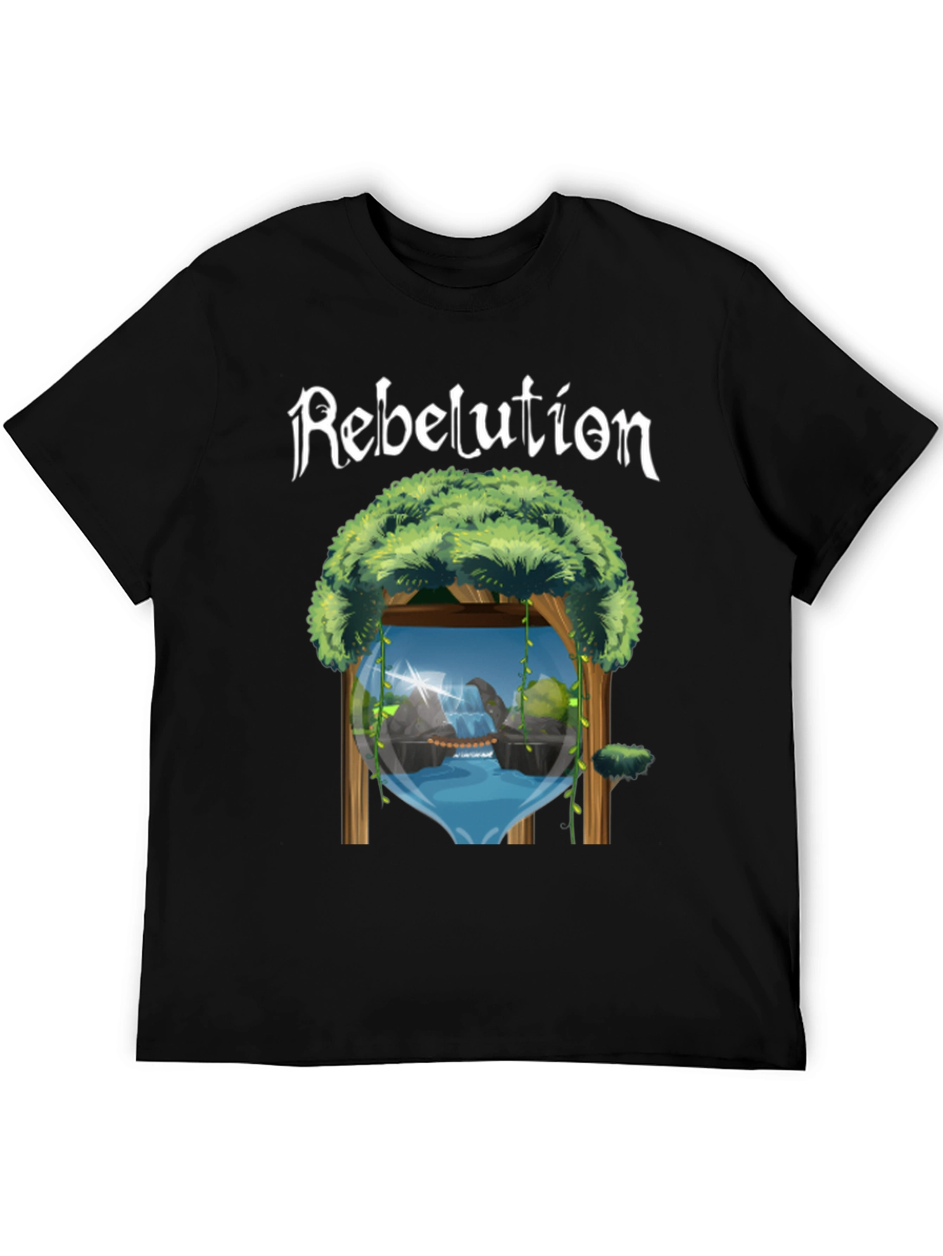 Rebelution Nature Scene Black T-Shirt