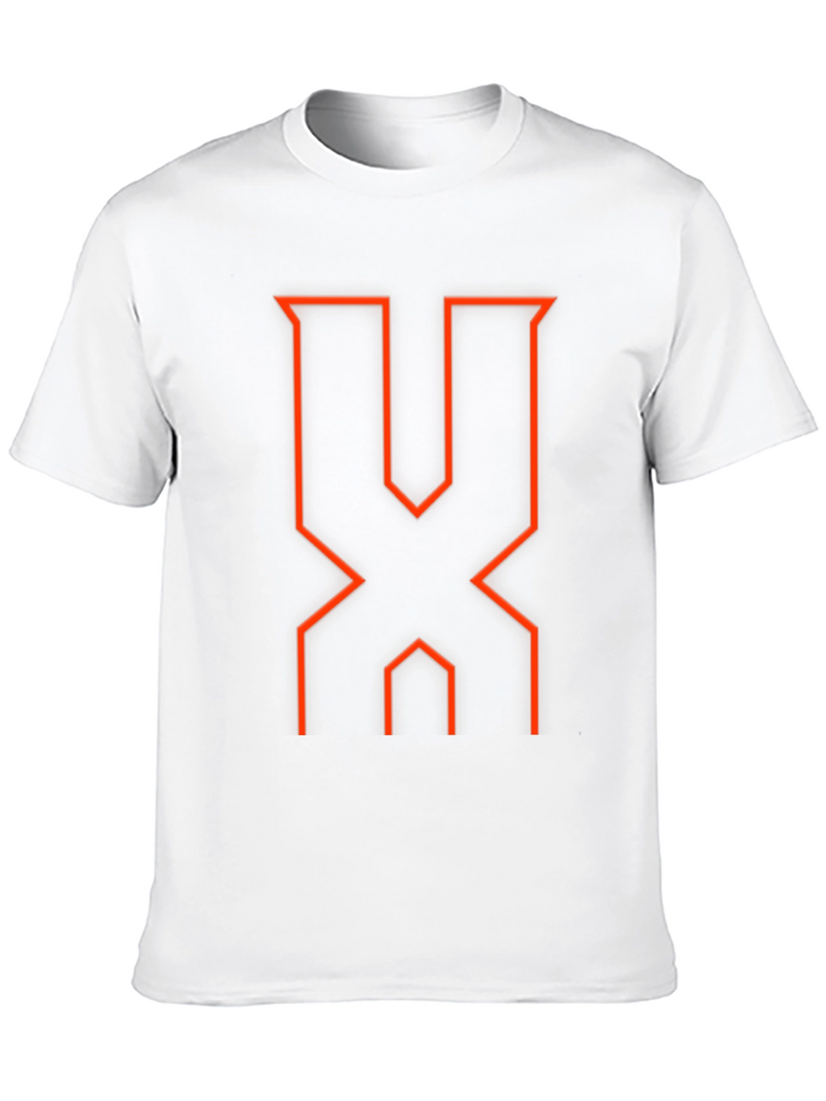 Modern Geometric Red Graphic Black T-Shirt