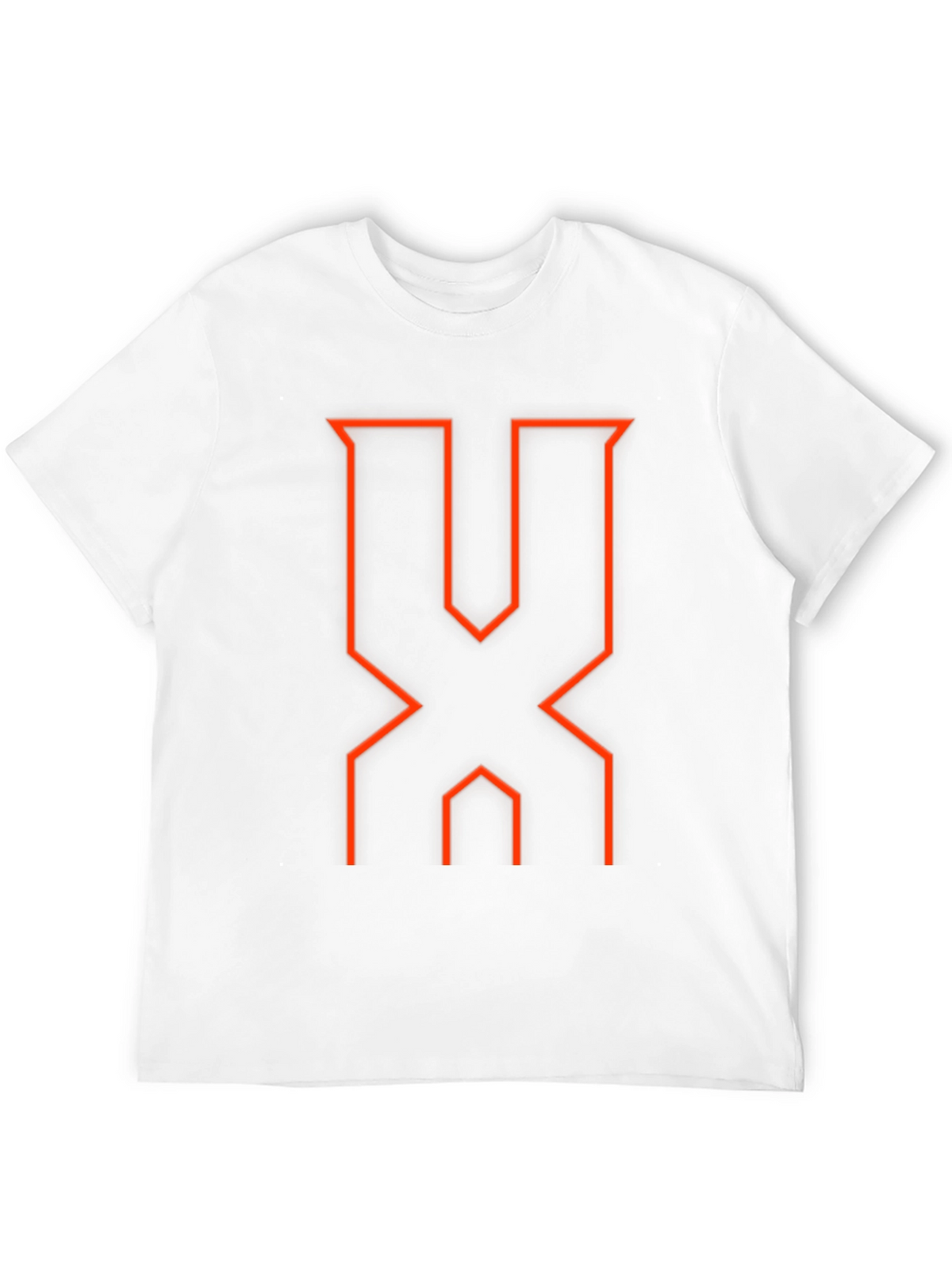 Modern Geometric Red Graphic Black T-Shirt