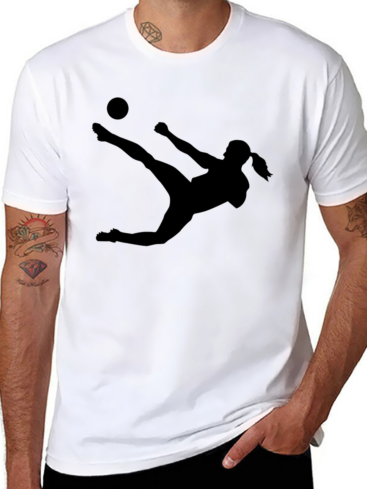 Soccer Silhouette Tee - Kick Like a Girl!