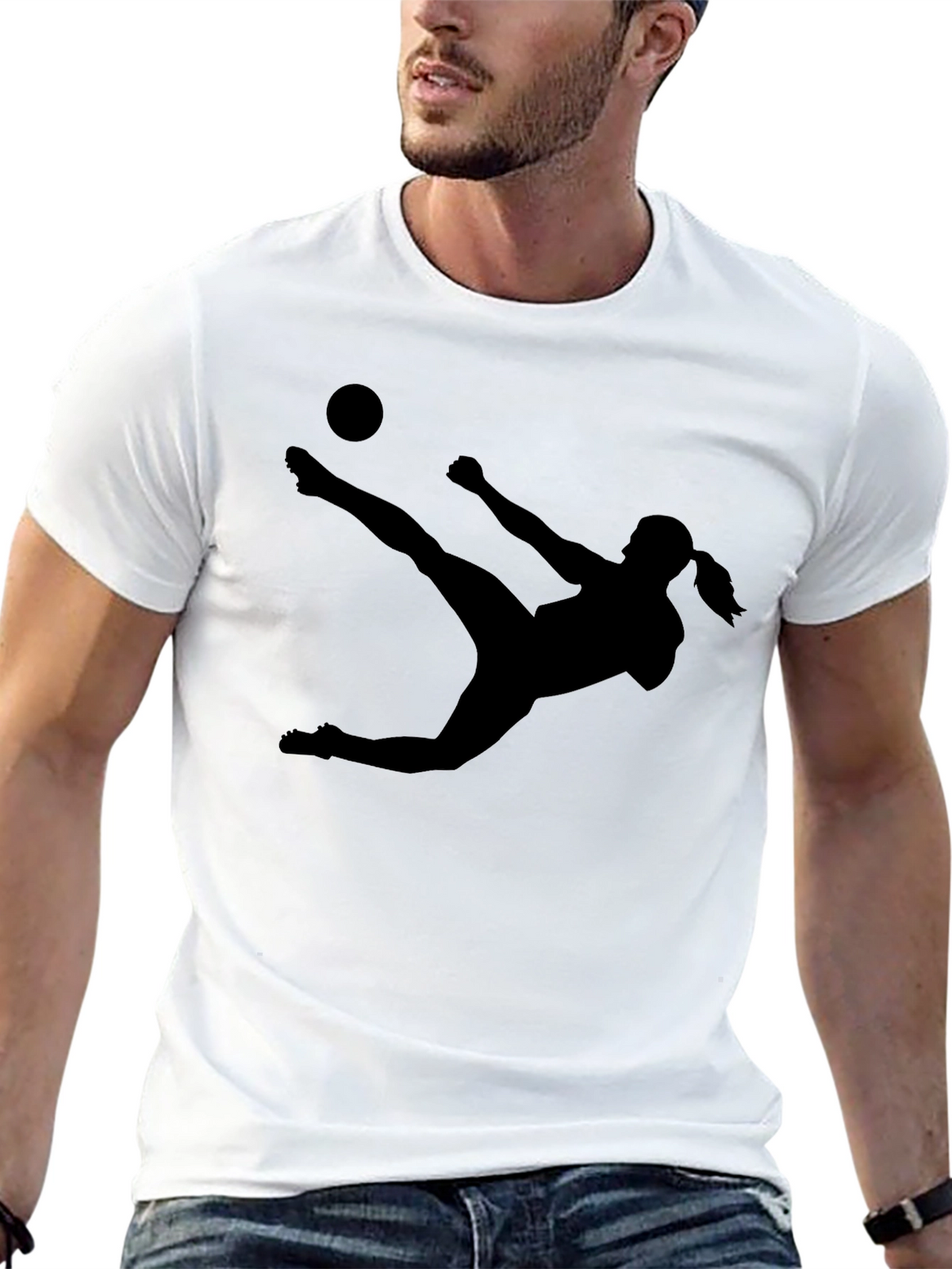 Soccer Silhouette Tee - Kick Like a Girl!
