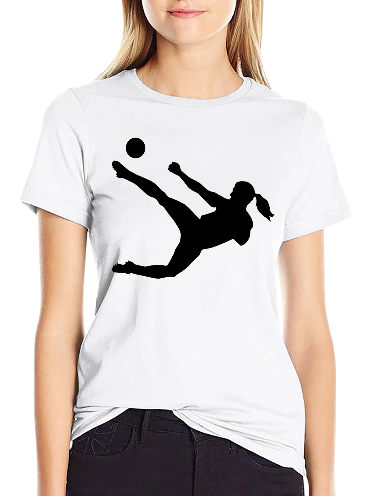 Soccer Silhouette Tee - Kick Like a Girl!