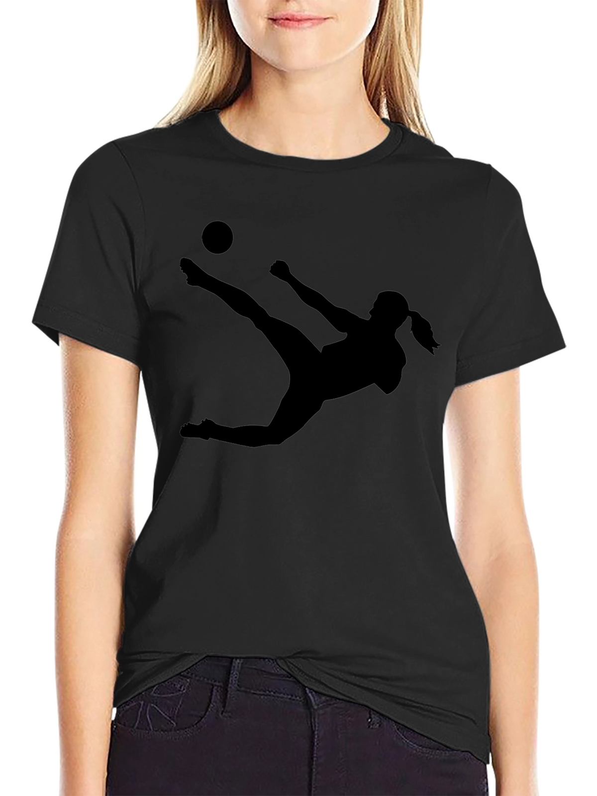 Soccer Silhouette Tee - Kick Like a Girl!