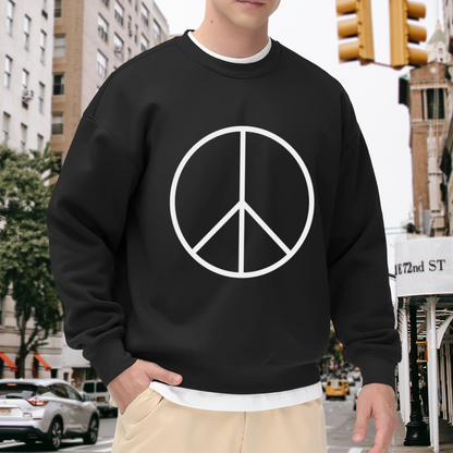 Classic Peace Symbol Anti?War Peace?Lover Crewneck Sweatshirt