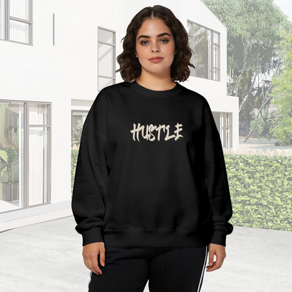 Street?Style Hustle Word Art Crewneck Sweatshirt