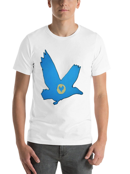 Blue Bird Graphic Black T-Shirt - Casual Comfort