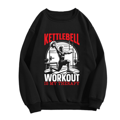 Kettlebell Workout Is My Therapy Gym Fitness Crewneck