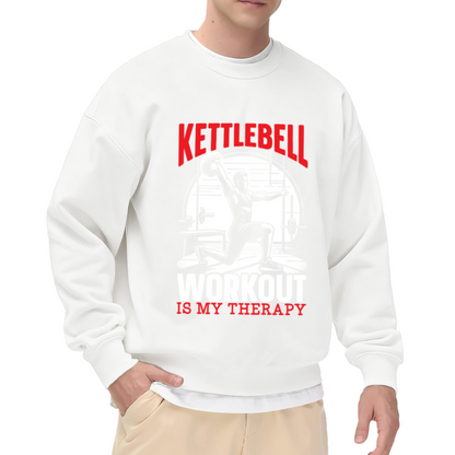 Kettlebell Workout Is My Therapy Gym Fitness Crewneck