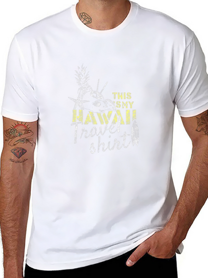 Hawaii Travel T-Shirt - Black Cotton Tee