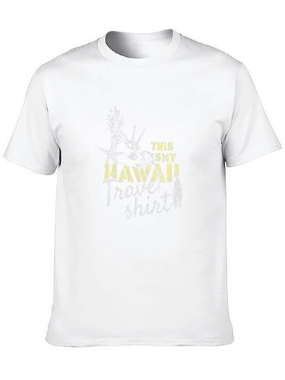 Hawaii Travel T-Shirt - Black Cotton Tee
