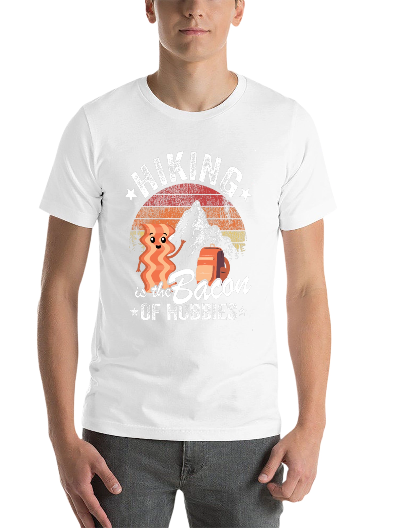 Hiking is the Bacon of Hobbies Graphic T-Shirt