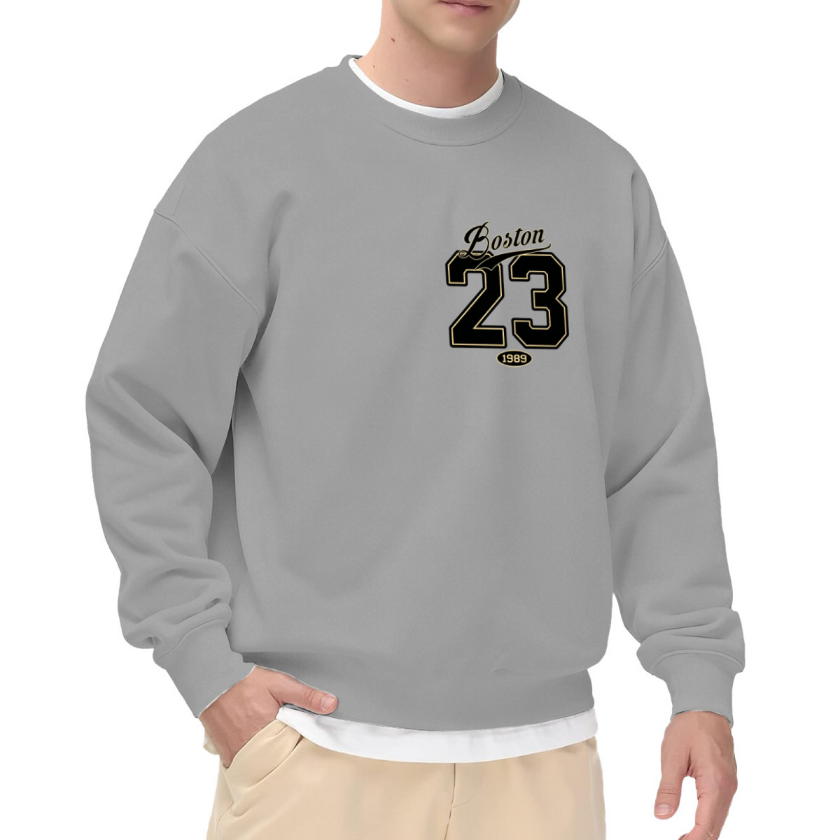 Vintage Boston 23 Number Retro Crewneck Sweatshirt