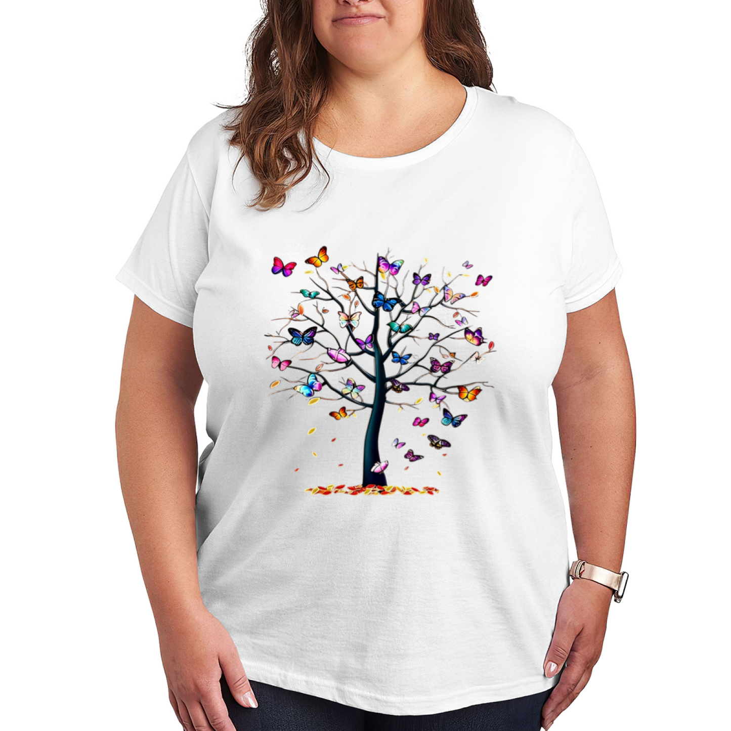 Minimal Cursive Happy Heart Simple Daily Tee