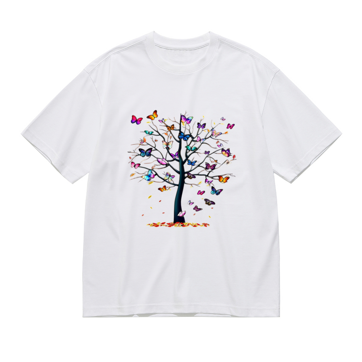 Minimal Cursive Happy Heart Simple Daily Tee