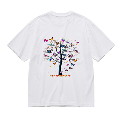 Minimal Cursive Happy Heart Simple Daily Tee