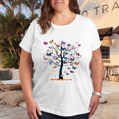 Minimal Cursive Happy Heart Simple Daily Tee