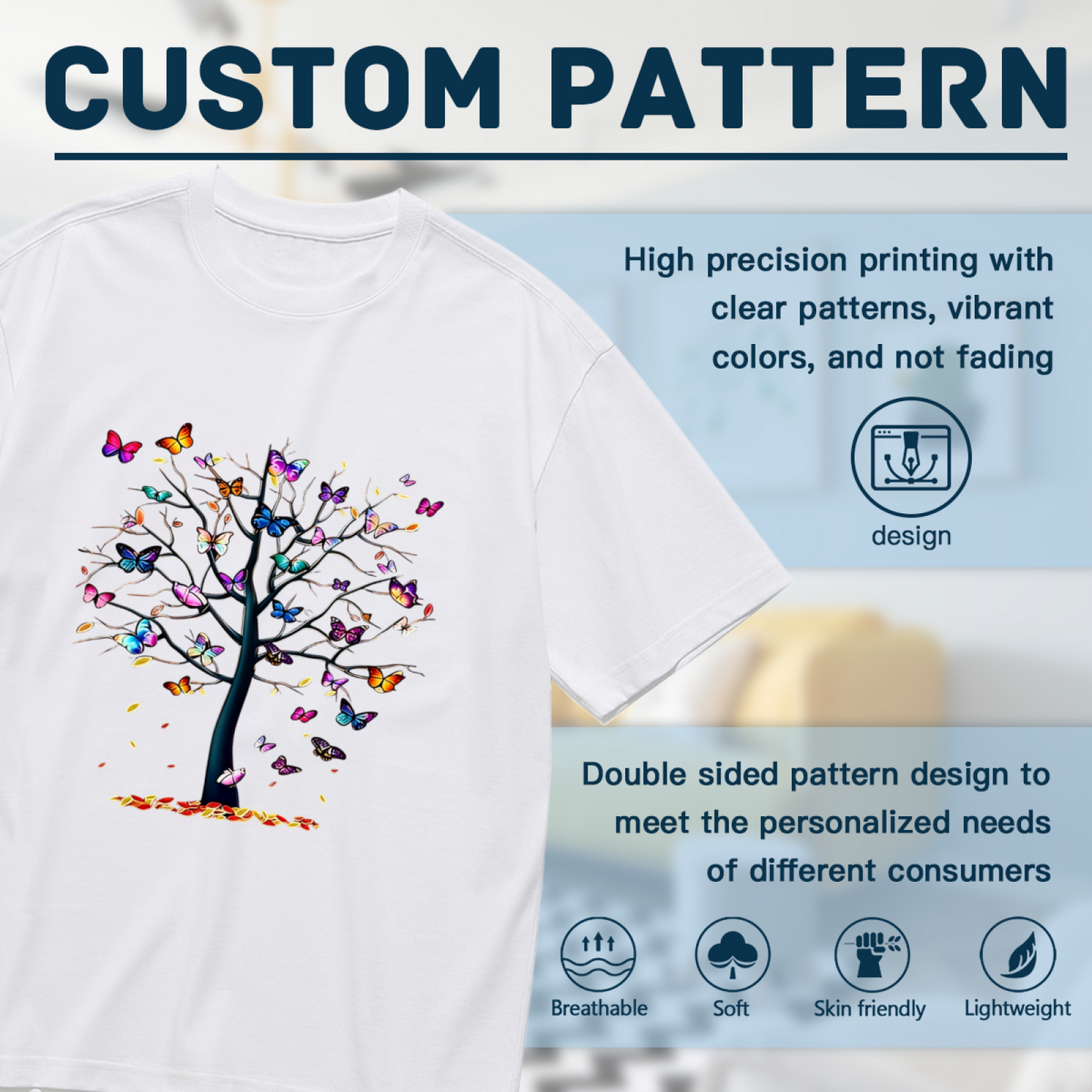 Minimal Cursive Happy Heart Simple Daily Tee