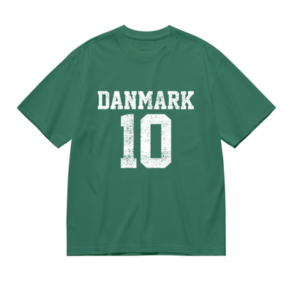 Denmark Number 10 Retro Football Jersey Style T-Shirt
