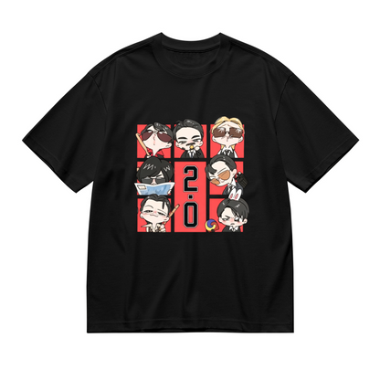 Stylish Kpop Chibi Manhwa Squad 2.0 Tee