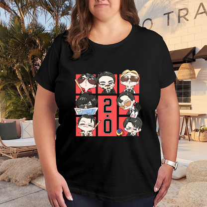 Stylish Kpop Chibi Manhwa Squad 2.0 Tee