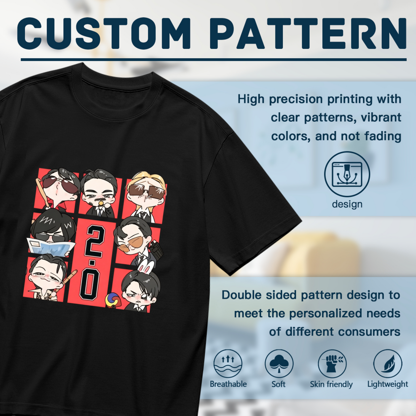 Stylish Kpop Chibi Manhwa Squad 2.0 Tee
