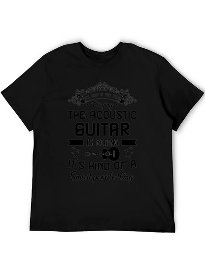 Acoustic Guitar Smart People Black T-Shirt