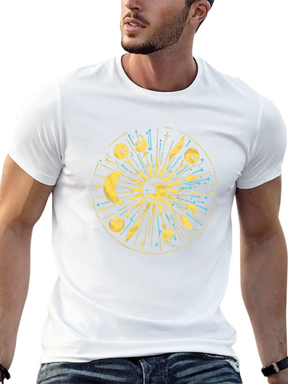 Celestial Sun & Moon Graphic T-Shirt