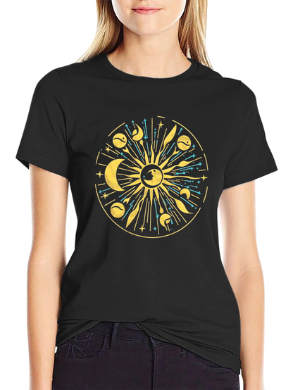 Celestial Sun & Moon Graphic T-Shirt
