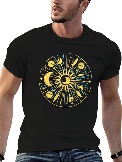 Celestial Sun & Moon Graphic T-Shirt