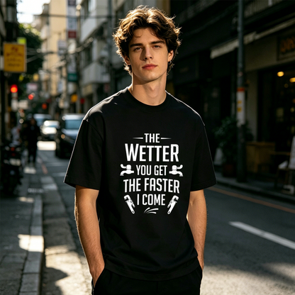 Men's Minimal Abstract Line Art Streetwear Graphic Crew Neck T-Shirt