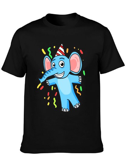 Cartoon Elephant Graphic T-Shirt - Party Animal