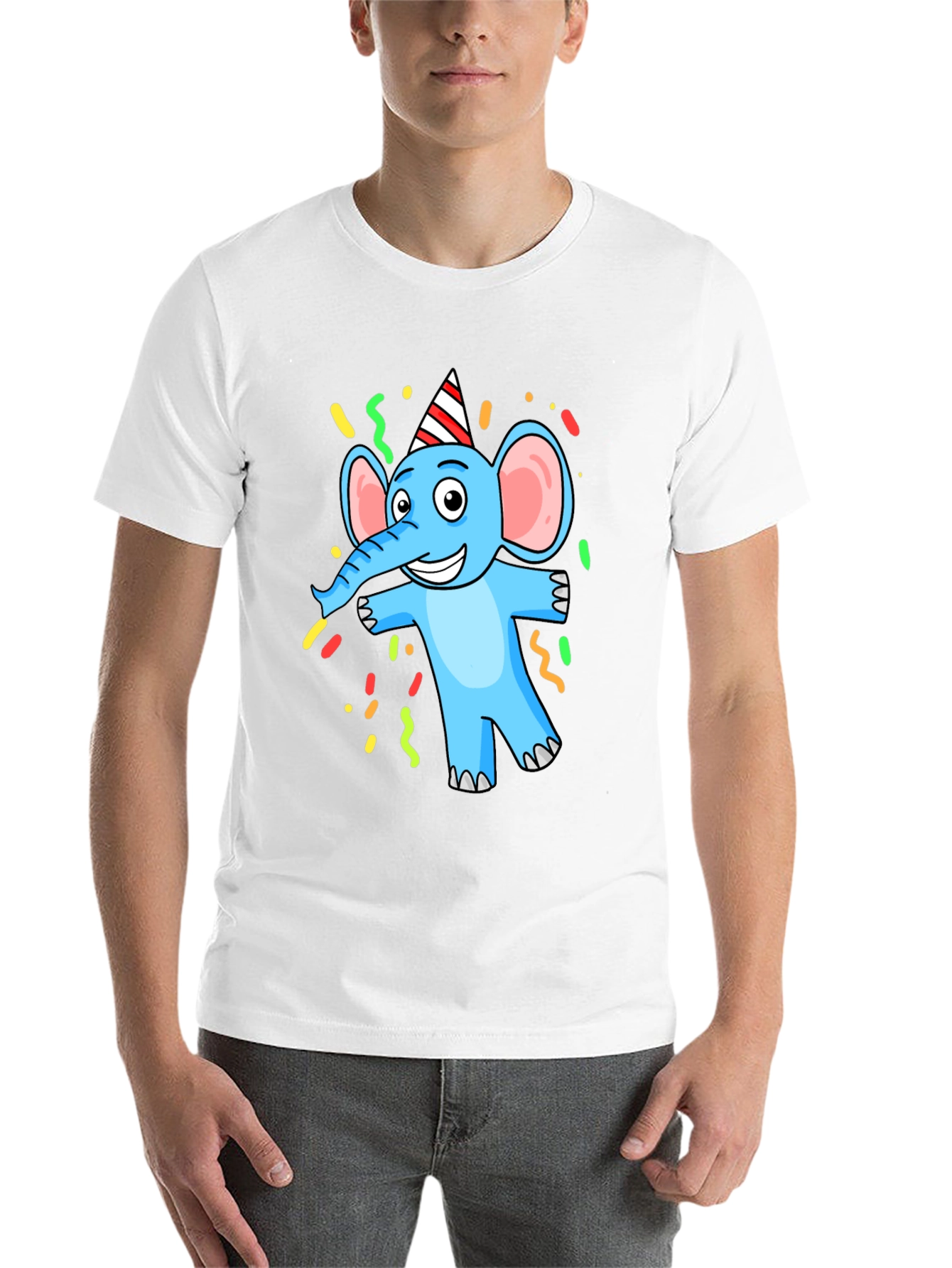 Cartoon Elephant Graphic T-Shirt - Party Animal