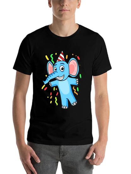 Cartoon Elephant Graphic T-Shirt - Party Animal