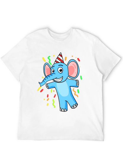 Cartoon Elephant Graphic T-Shirt - Party Animal