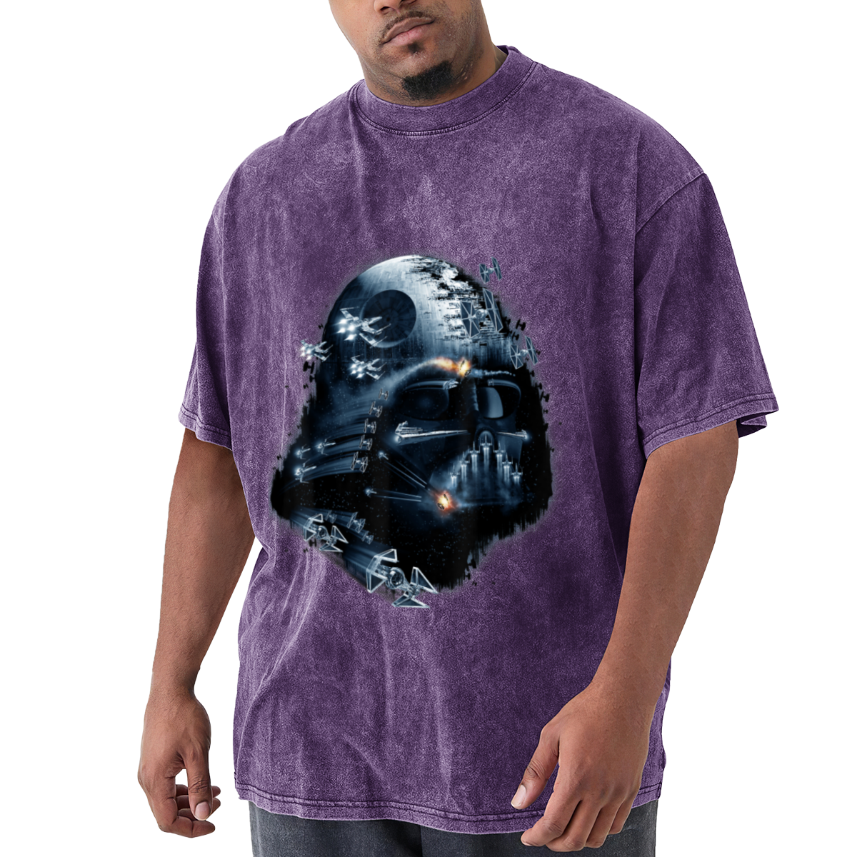 Darth Vader Death Star Star Wars Space Battle Vintage Graphic T-Shirt