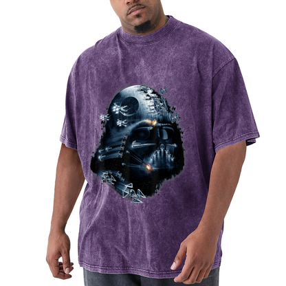 Darth Vader Death Star Star Wars Space Battle Vintage Graphic T-Shirt