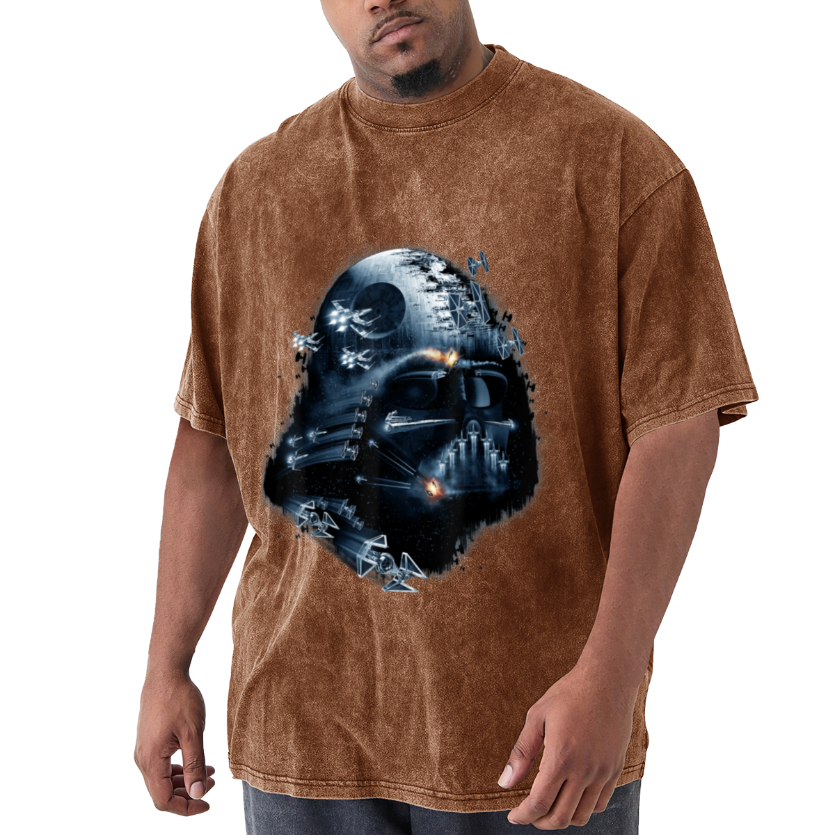 Darth Vader Death Star Star Wars Space Battle Vintage Graphic T-Shirt