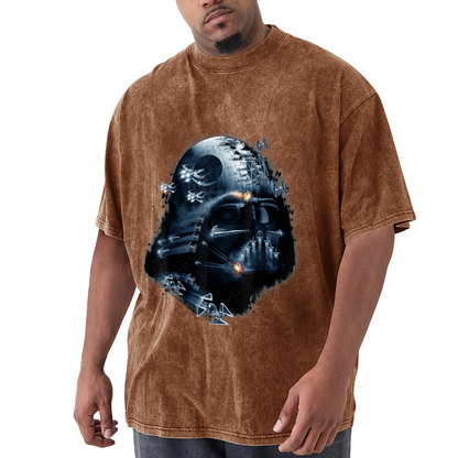 Darth Vader Death Star Star Wars Space Battle Vintage Graphic T-Shirt