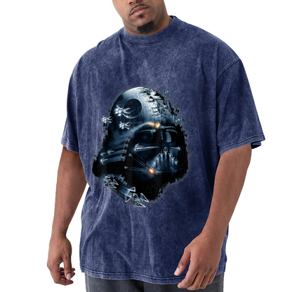 Darth Vader Death Star Star Wars Space Battle Vintage Graphic T-Shirt
