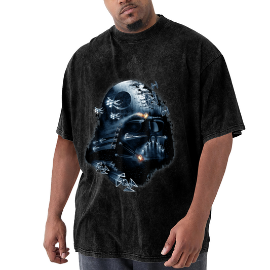 Darth Vader Death Star Star Wars Space Battle Vintage Graphic T-Shirt