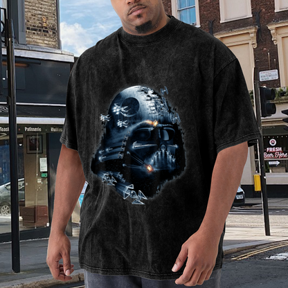 Darth Vader Death Star Star Wars Space Battle Vintage Graphic T-Shirt