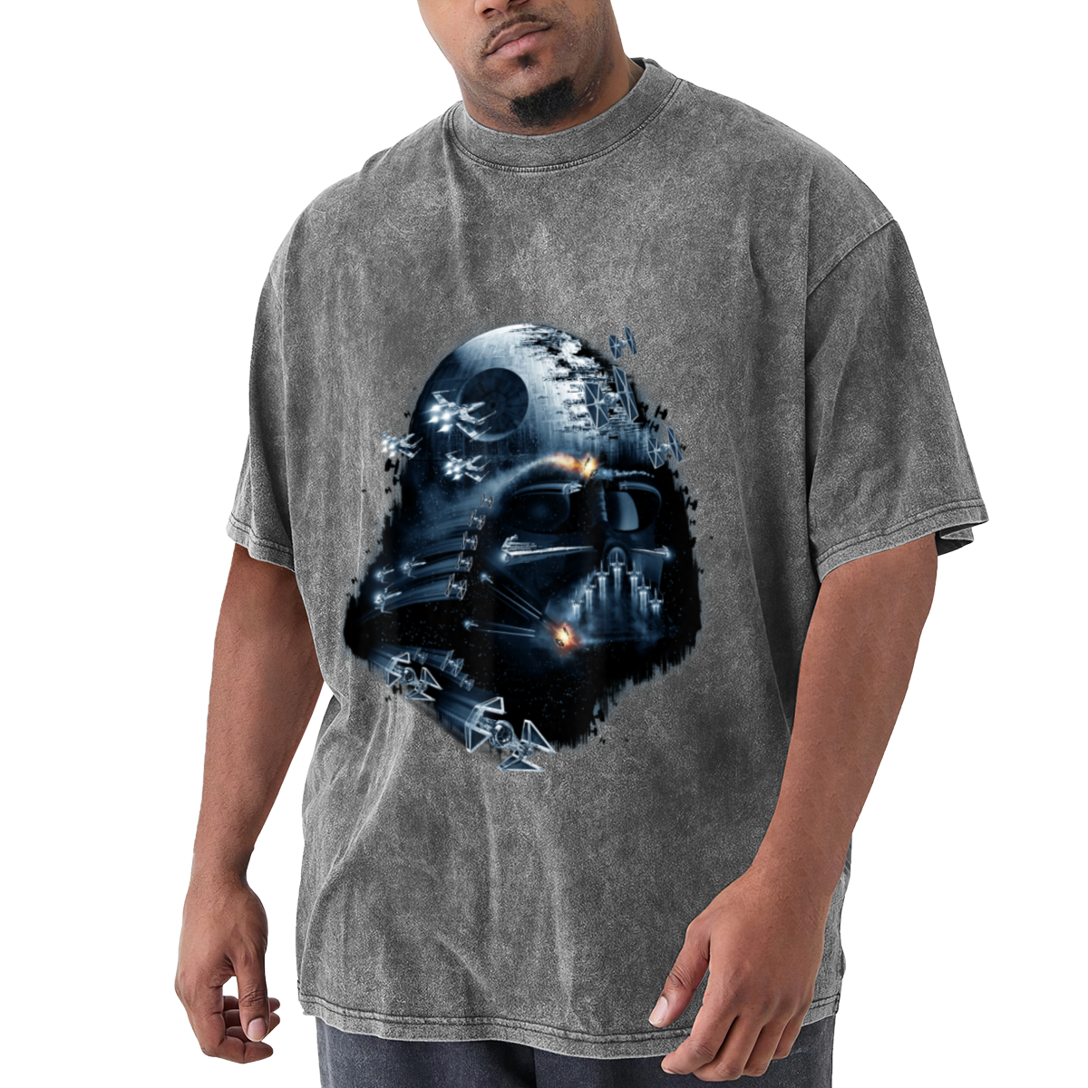 Darth Vader Death Star Star Wars Space Battle Vintage Graphic T-Shirt