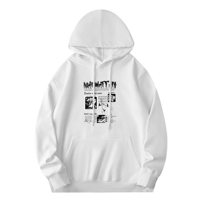 Manhattan Newspaper Collage Art Hoodie